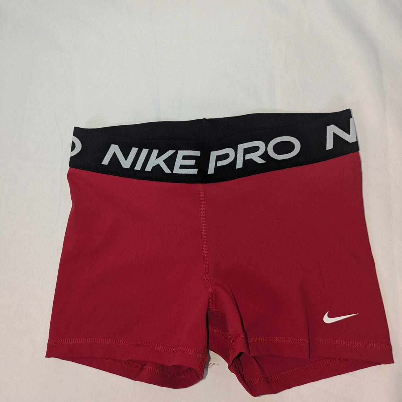 Nike Pro Volleyball Compression Shorts Red Dri-Fit... - Depop