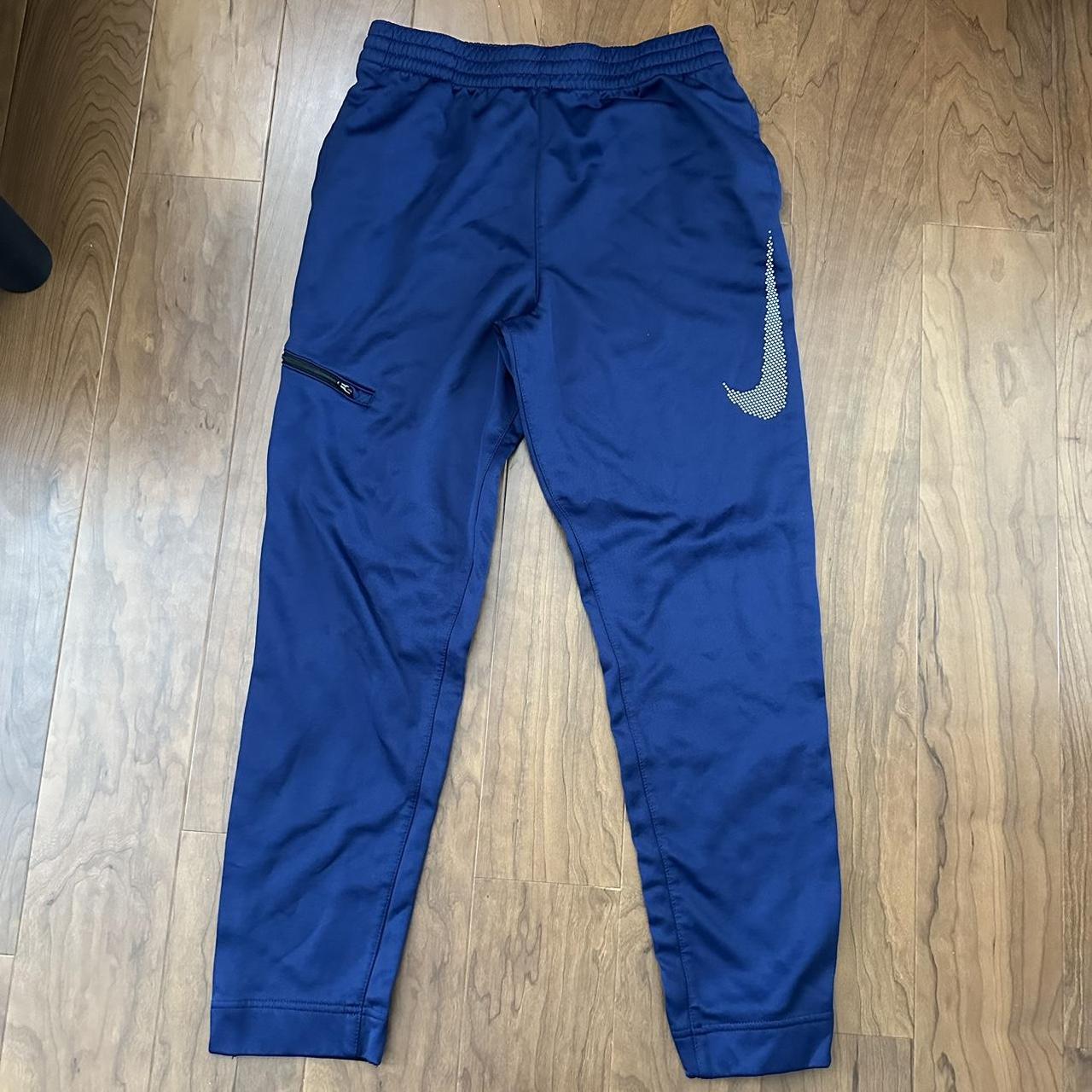 Nike dri-fit joggers sweats - XL navy blue, with... - Depop