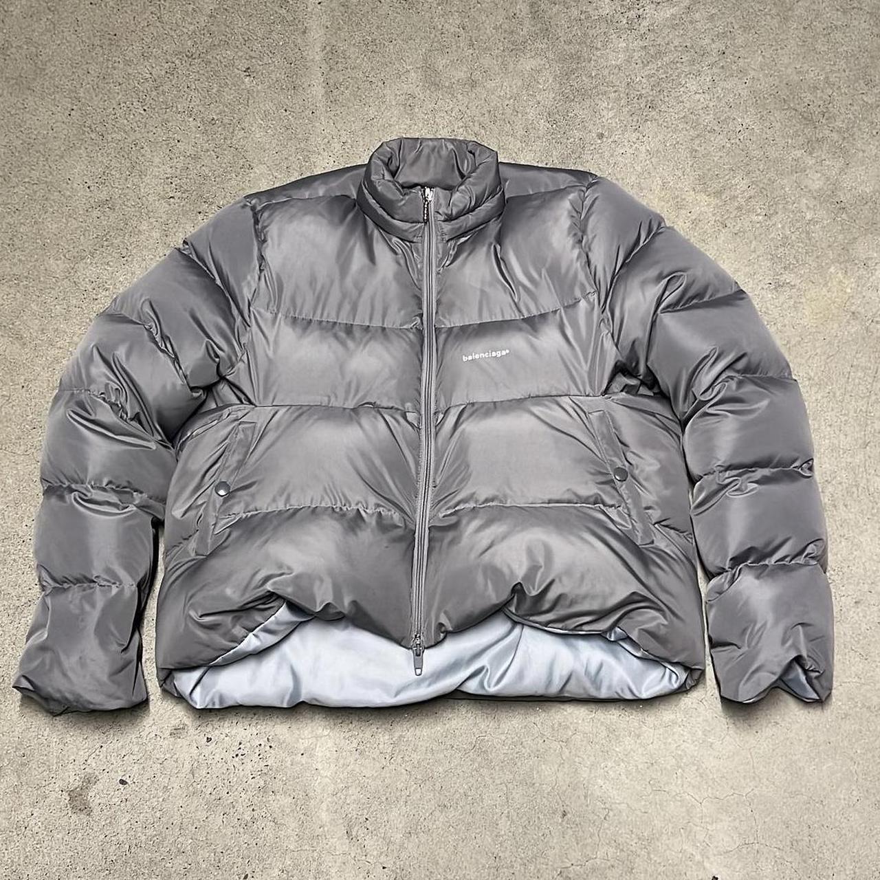 Balenciaga puffer jacket grey online