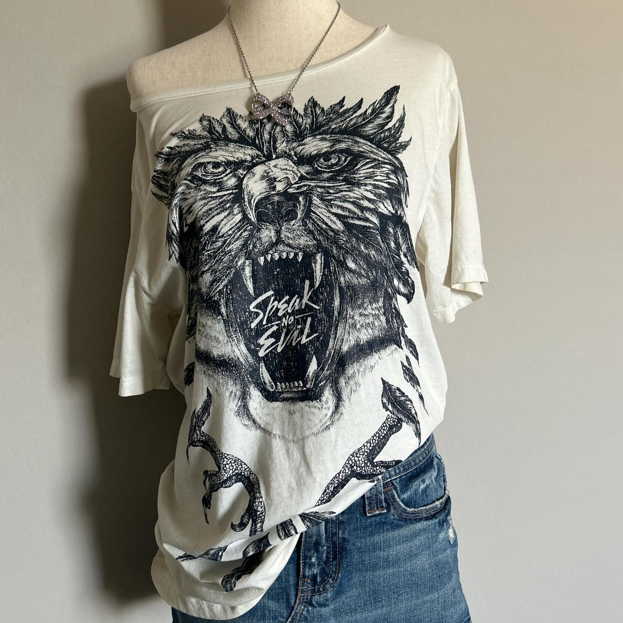 Rare Vintage 2000s diesel Speak no evil wolf t shirt. Depop