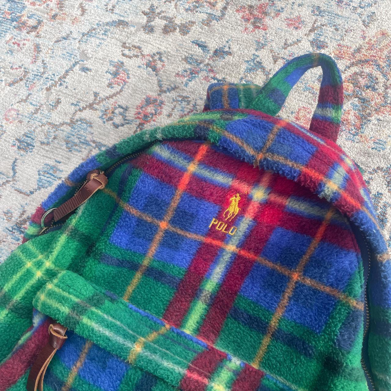 Polo Ralph Lauren plaid tartan backpack,
