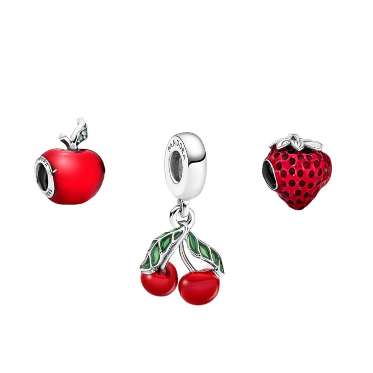 Brand New assymetrycal fruit cherry dangle Pandora outlets charm