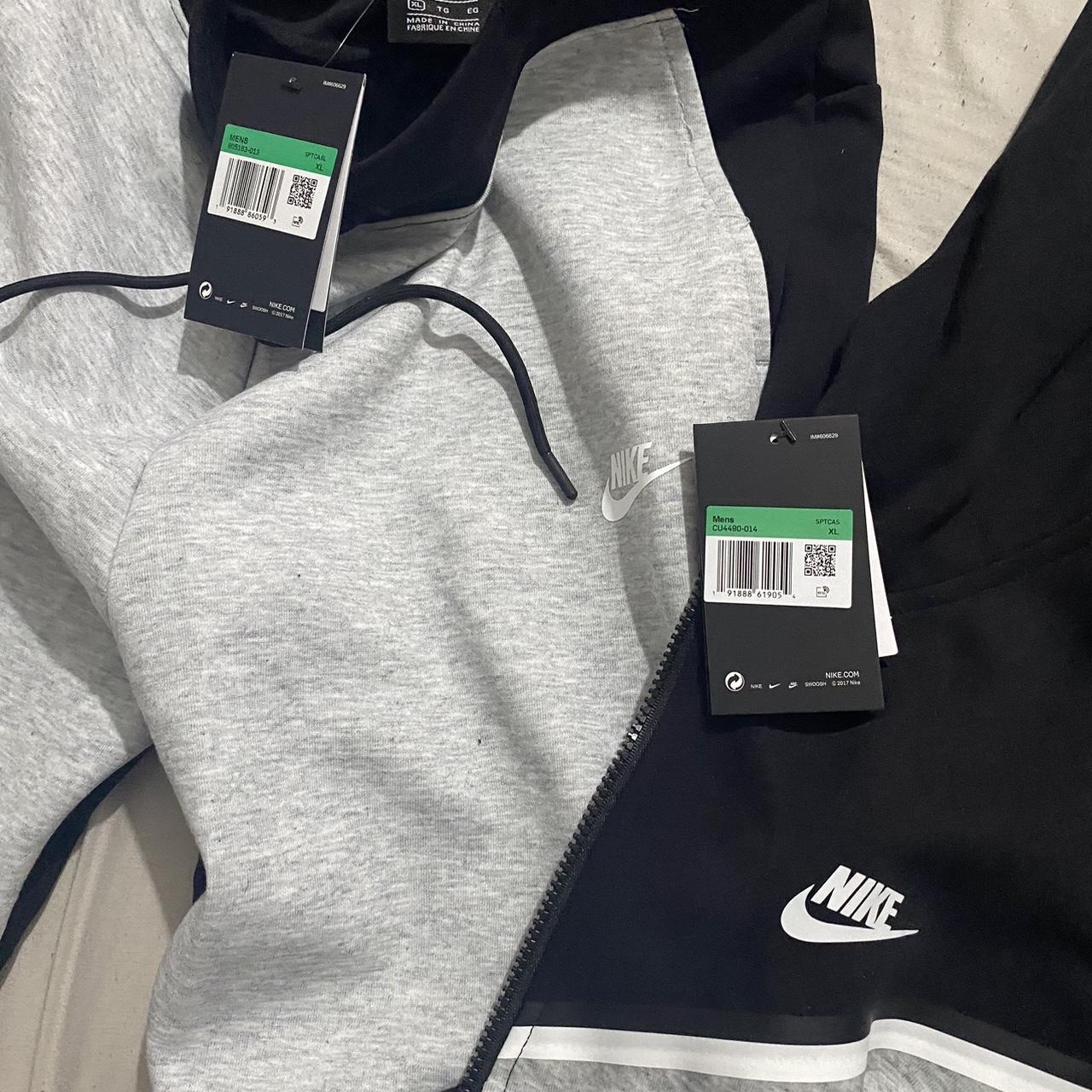 black and grey tech fleece old season