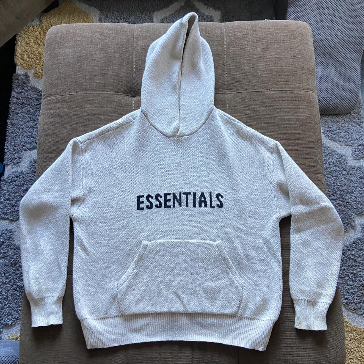 Fear of god essentials shops Cream hoodie Large NEW