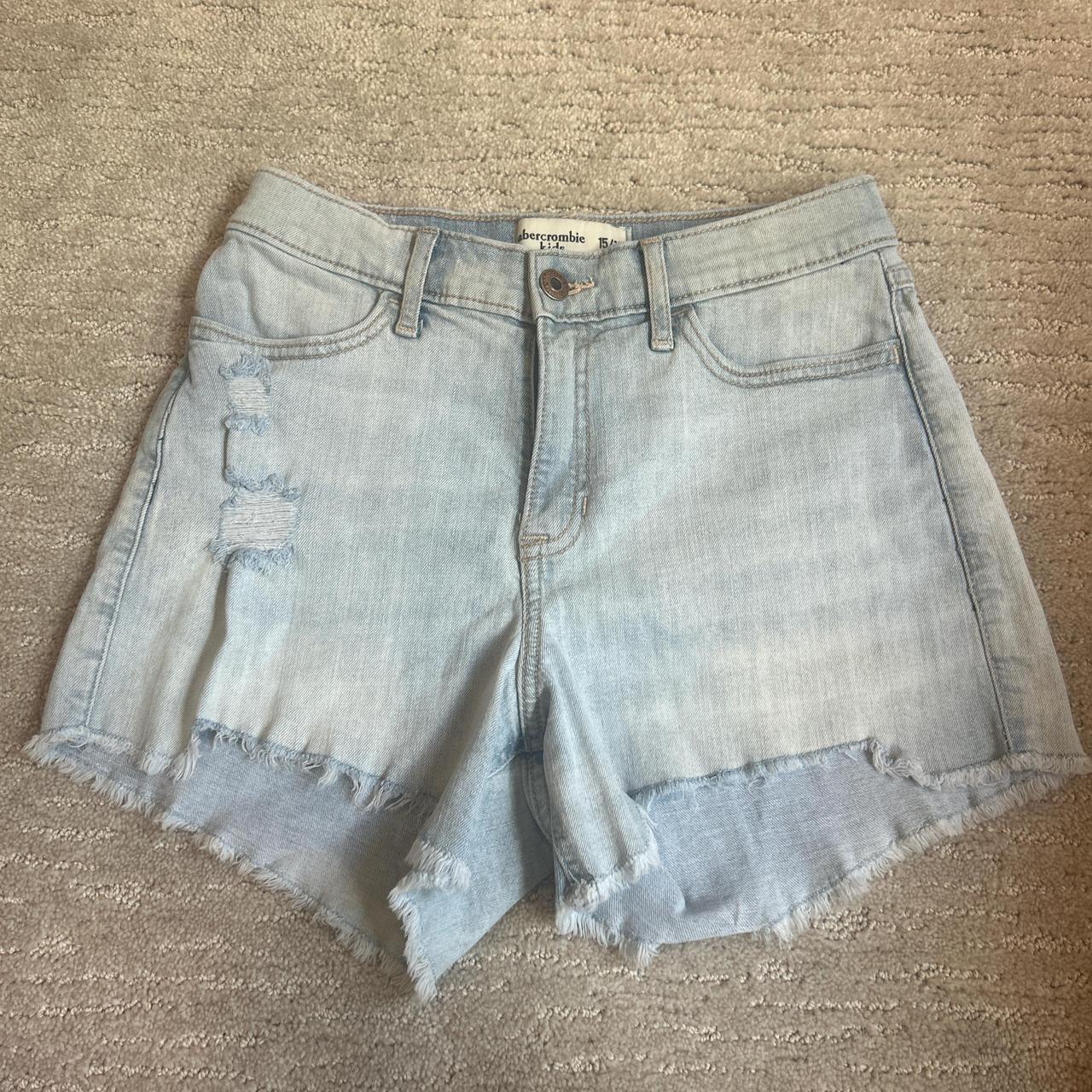 15/16 denim shorts Abercrombie store kids