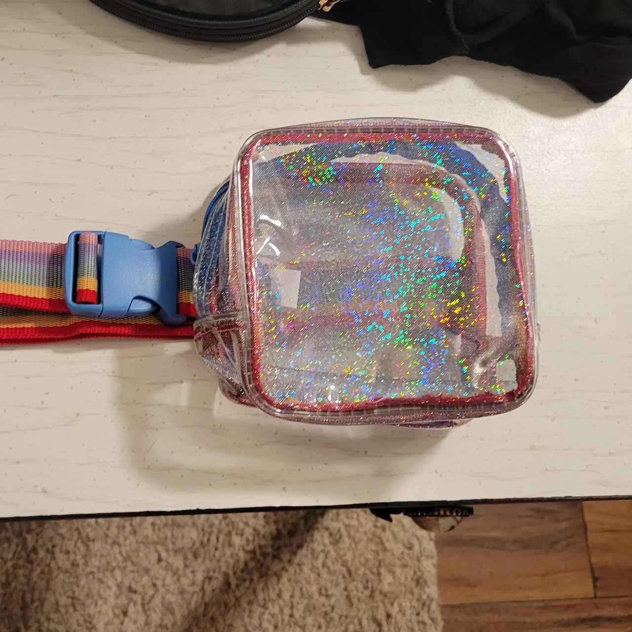 Sparkling clear rainbow strap belt bag fanny. Depop