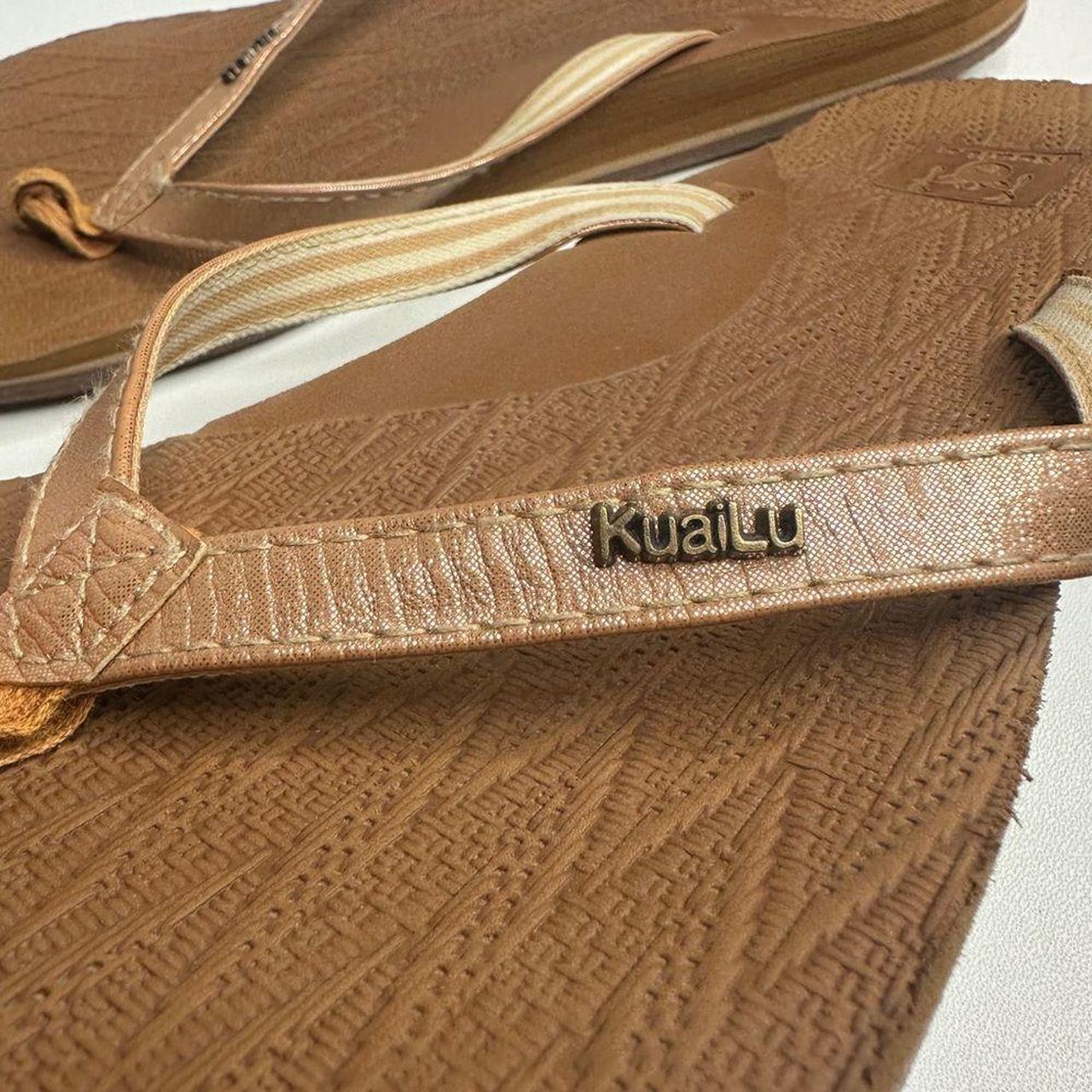 Source Unknown Women's Flip flops - Brown/Gold - … - image 2