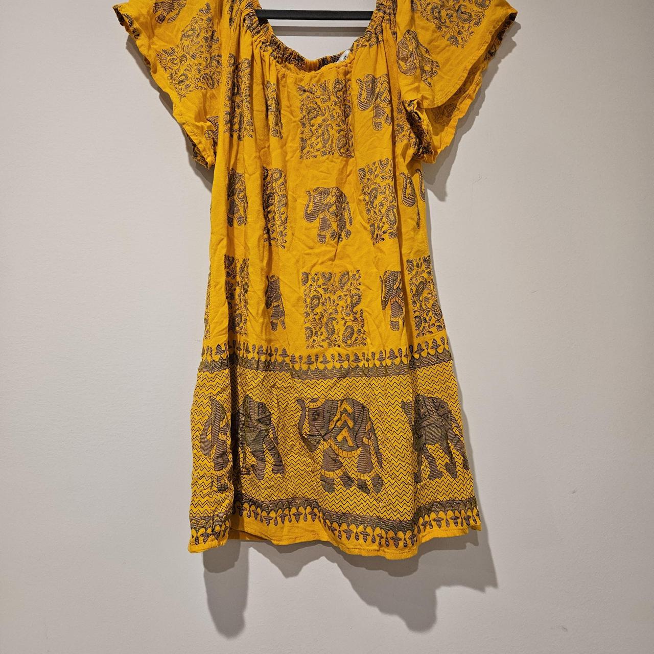 Source Unknown Women's Blouse - Yellow/Multi - XL… - image 1