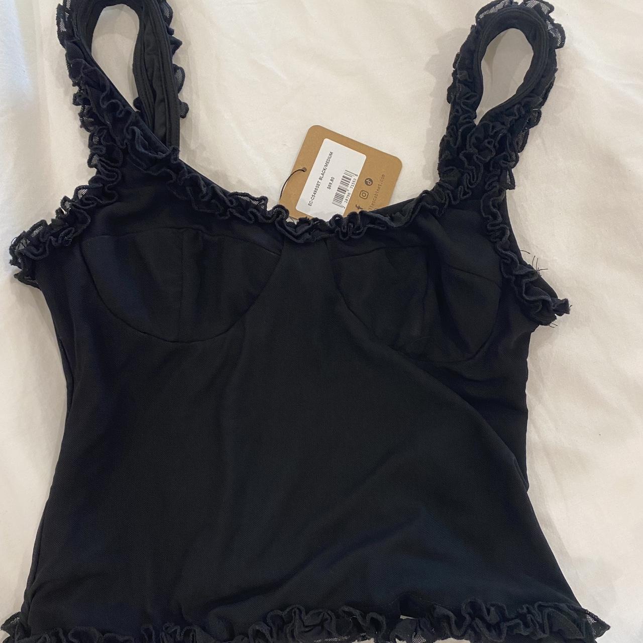 Source Unknown Women's Crop top - Black - M – Bla… - image 1