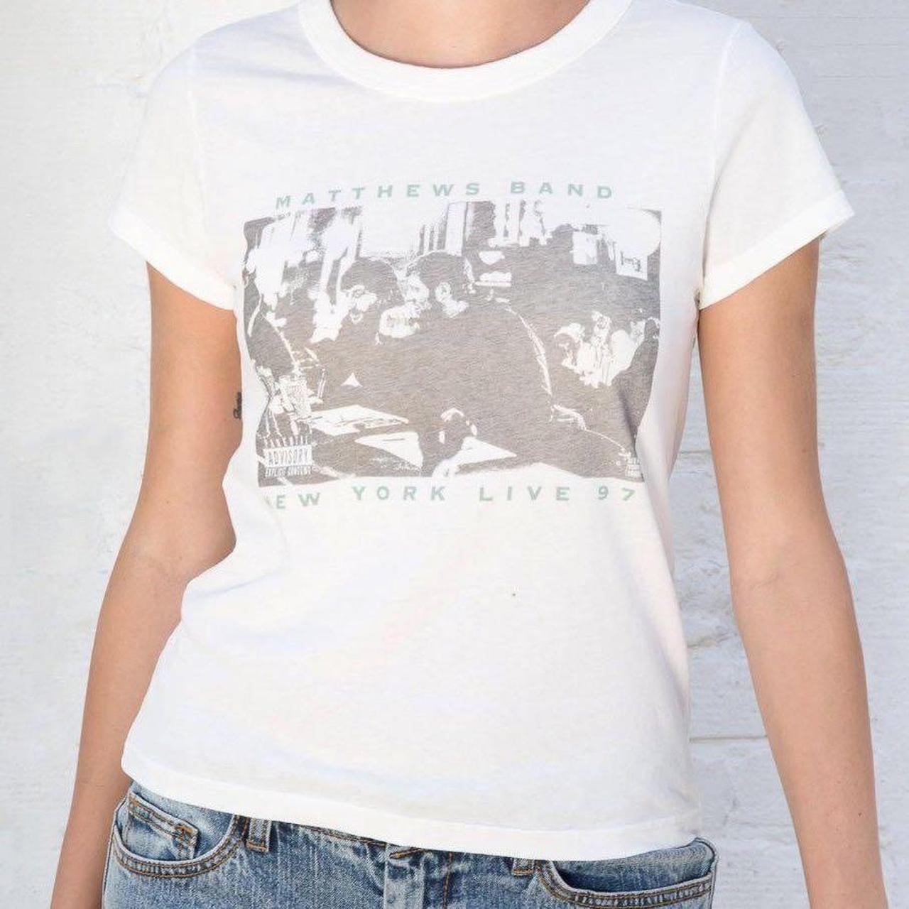 brandy melville レア　レコード　Tシャツ Brandy Melville Red Navy Striped T-shirt One Size | eBay