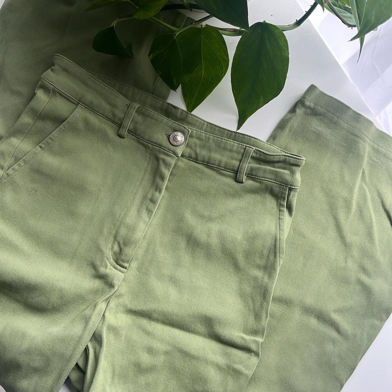 Princess Polly Women's High waisted Pants - Green/Khaki - 4 – Light Green Dress Pants Brand: Princess Polly …