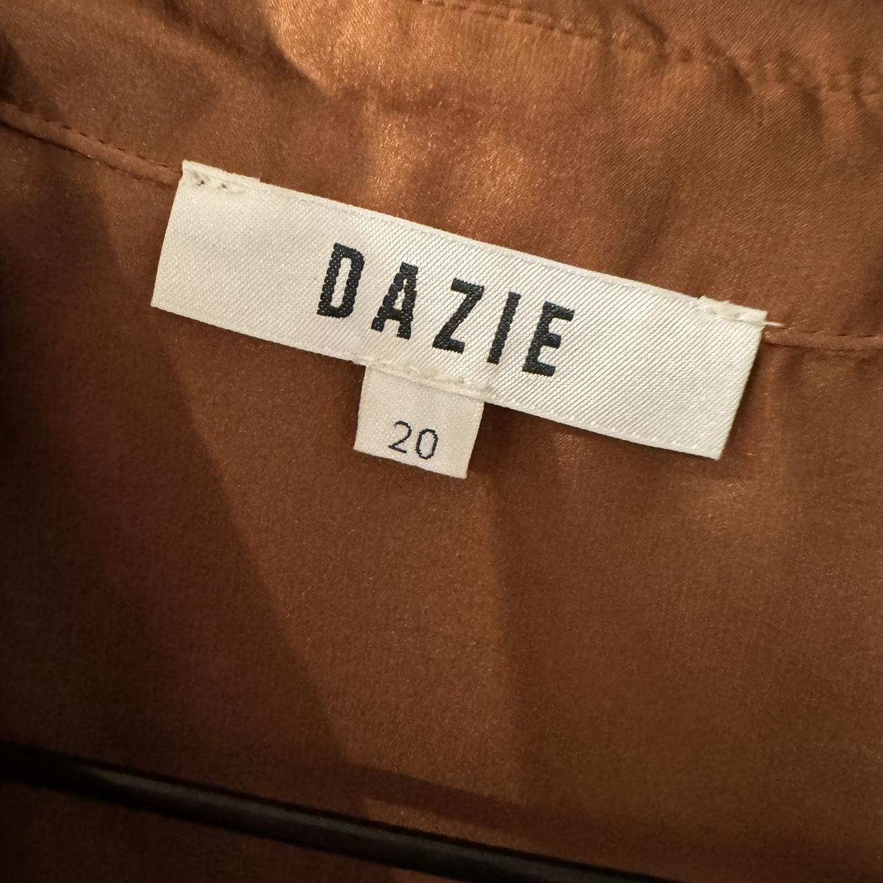 Dazie silky oversized satin shirt #silky #copper... - Depop