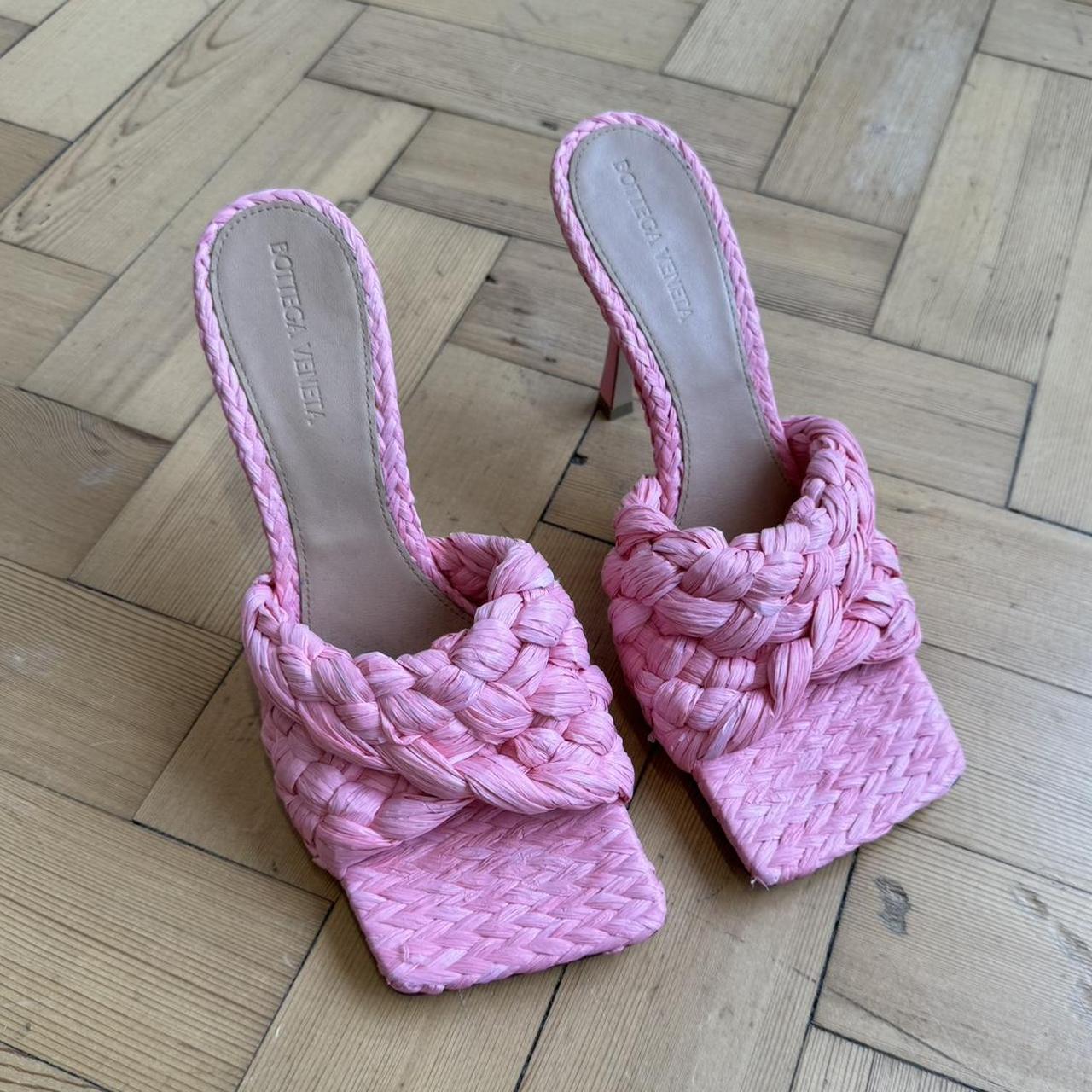 サンダル・ミュール BOTTEGA VENETA Pink Satin Stretch Mules Bottega Veneta Pink Satin Stretch Mules | italist