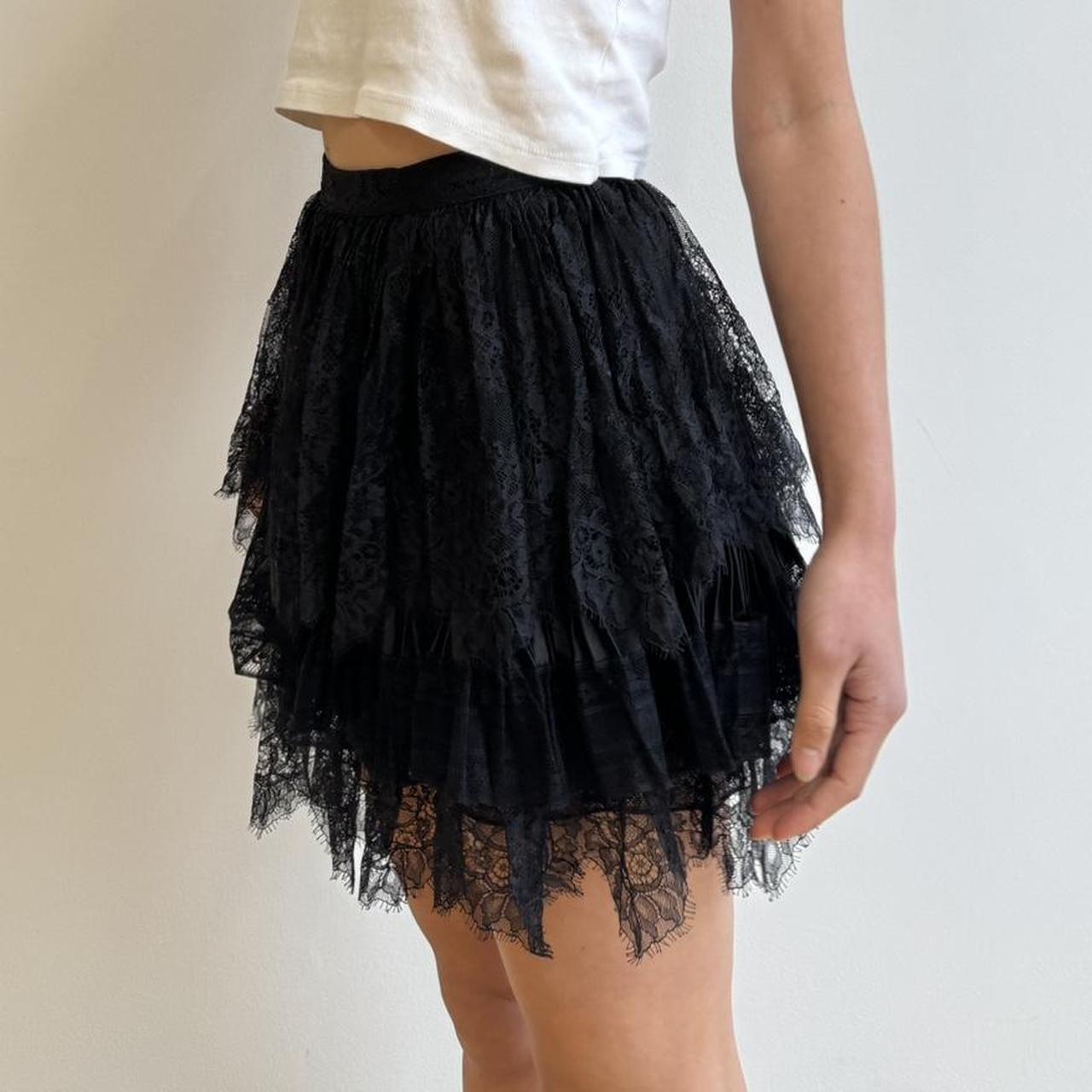 Ermanno Scervino Black Lace Skirt Size IT38, | Depop