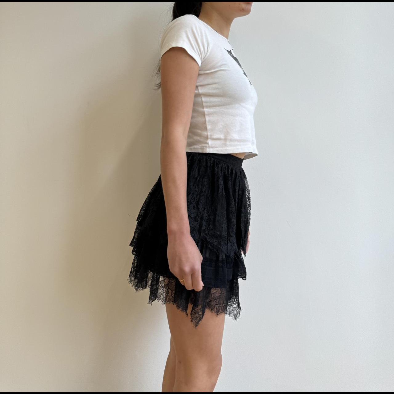 スカート ERMANNO SCERVINO Lace skirt Black Ermanno Scervino Black Lace Skirt Size IT38, | Depop