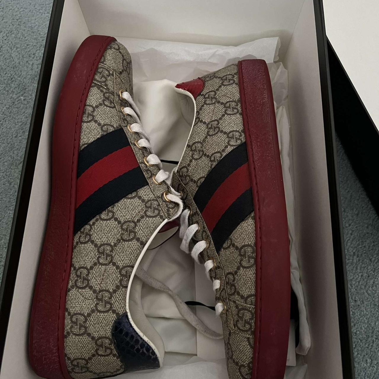 Gucci Mens Ace Gg Supreme Sneaker Worn A Few Depop