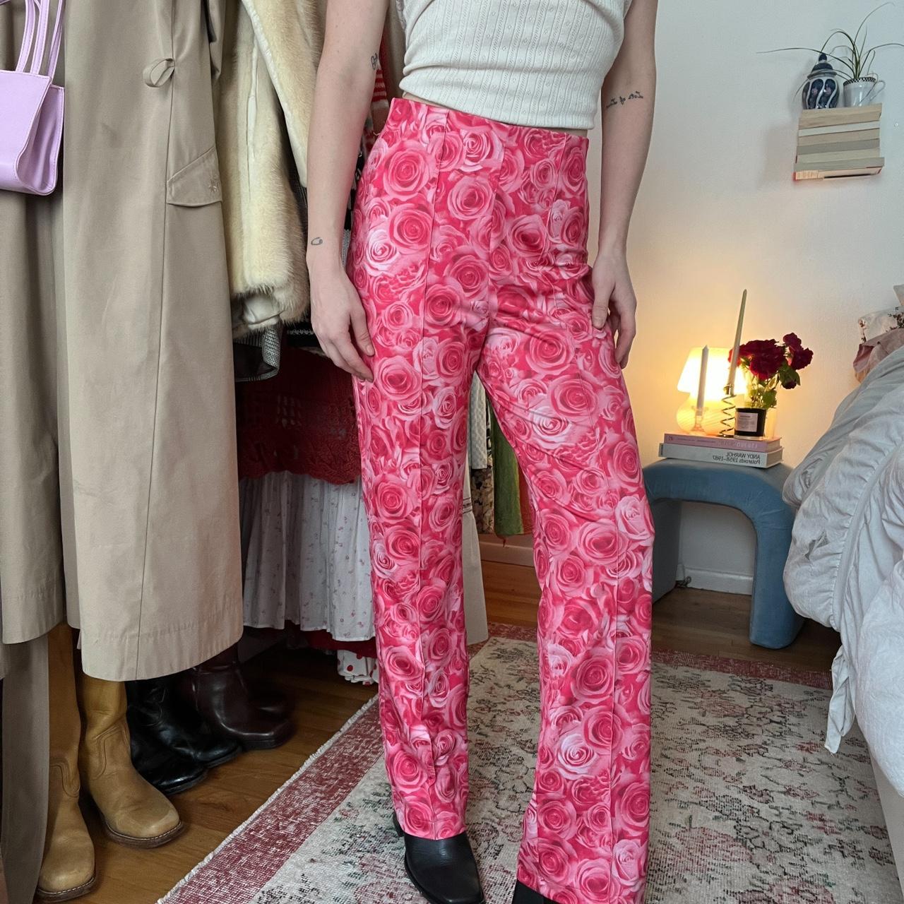 Saks Potts Women's Pink Trousers | Depop