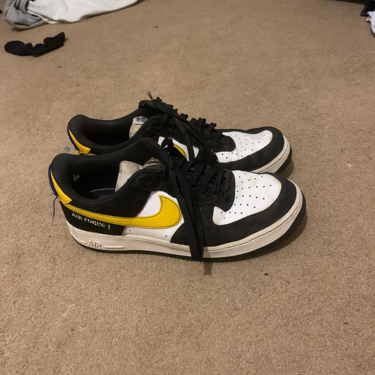 Nike Air Force 1 Low Athletic Club Black Yellow Used. Depop