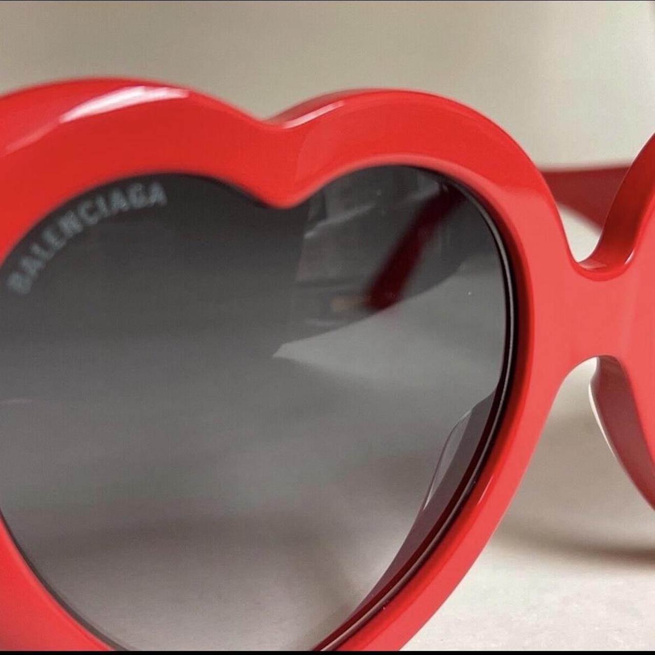 balenciaga heart shaped sunglasses