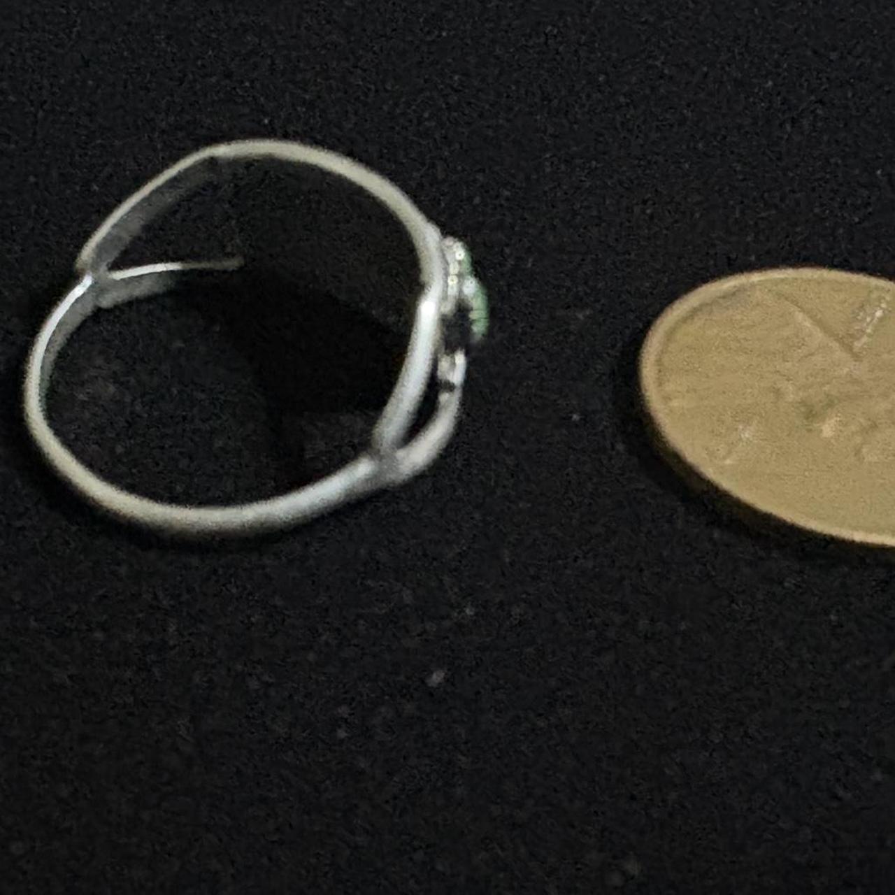 Native Women's Ring - Silver/Green – native sterl… - image 2