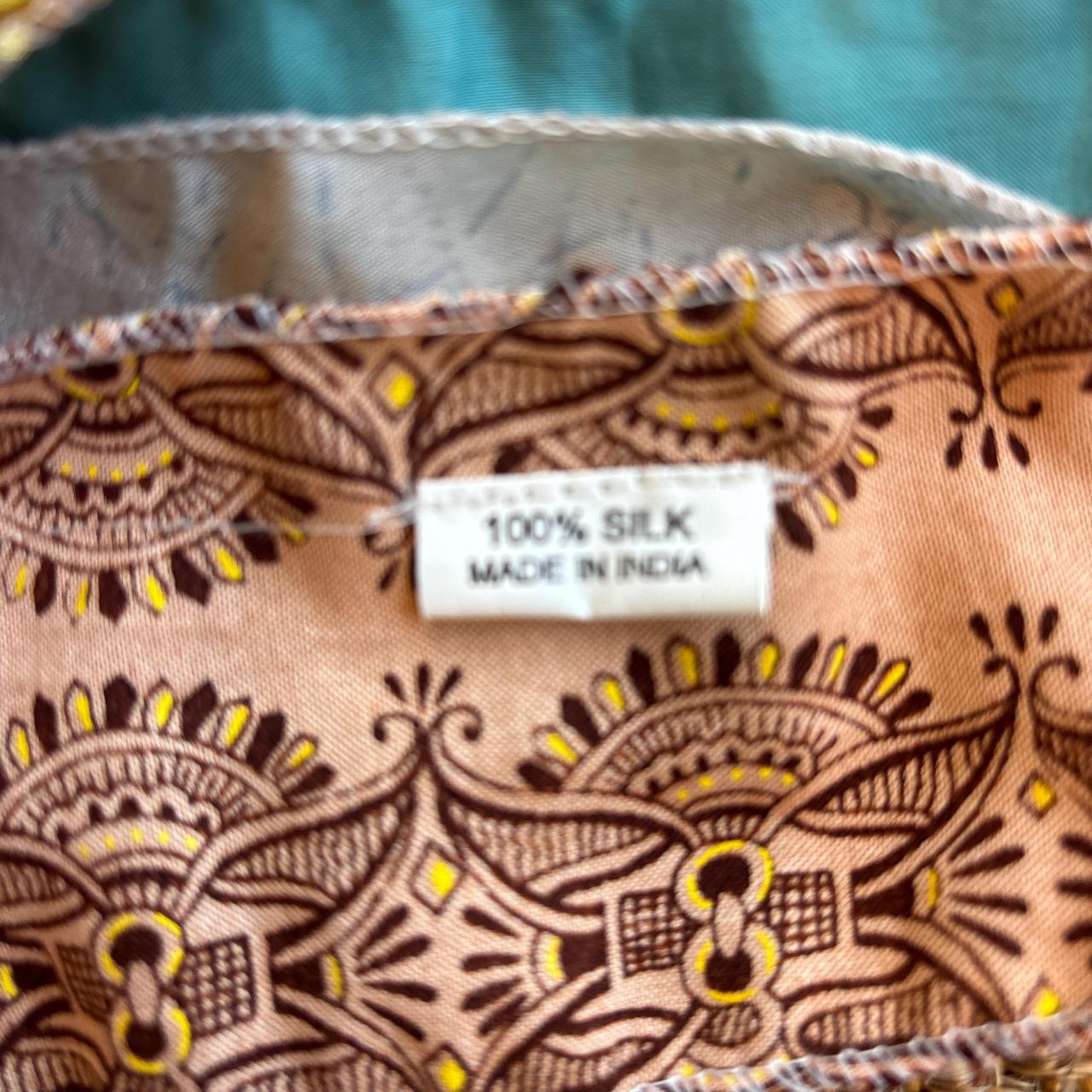 Women's Scarf - Multi – Kantha silk patchwork sca… - image 5