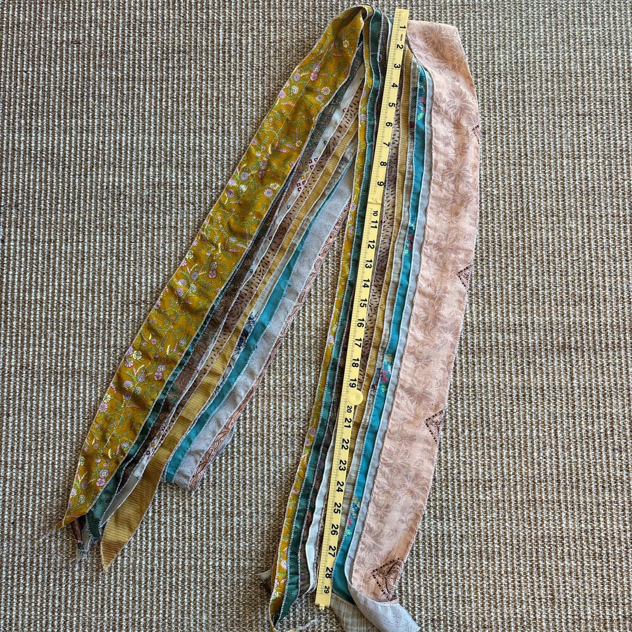 Women's Scarf - Multi – Kantha silk patchwork sca… - image 6
