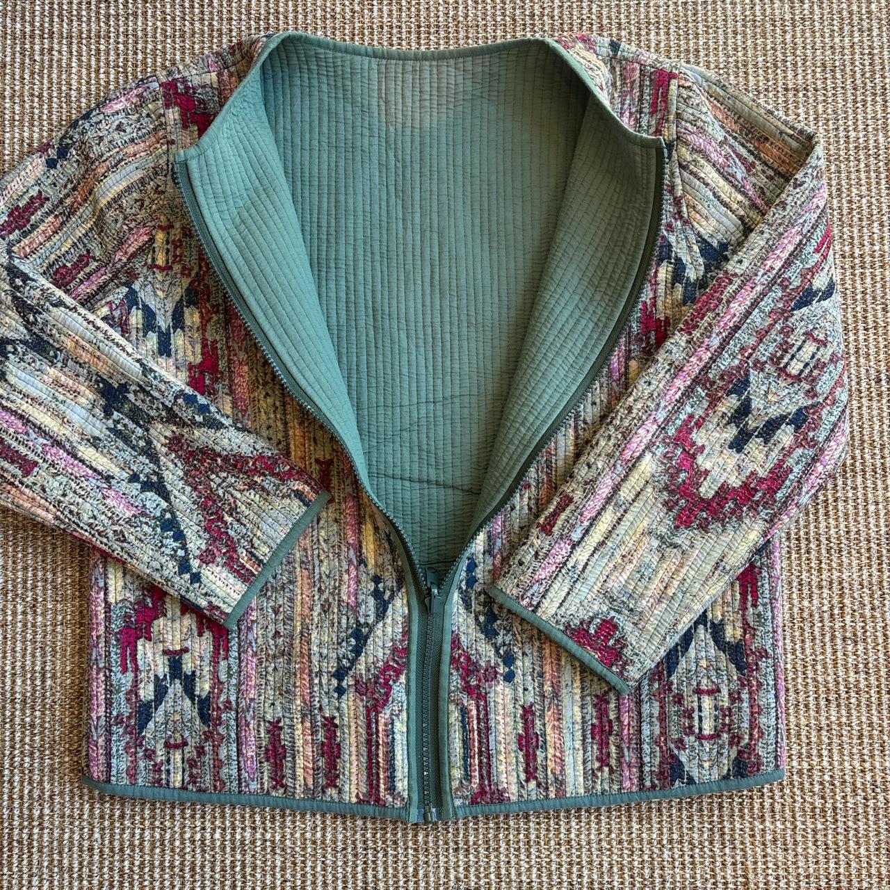Women's Jacket - Multi - M – Printed patchwork qu… - image 3