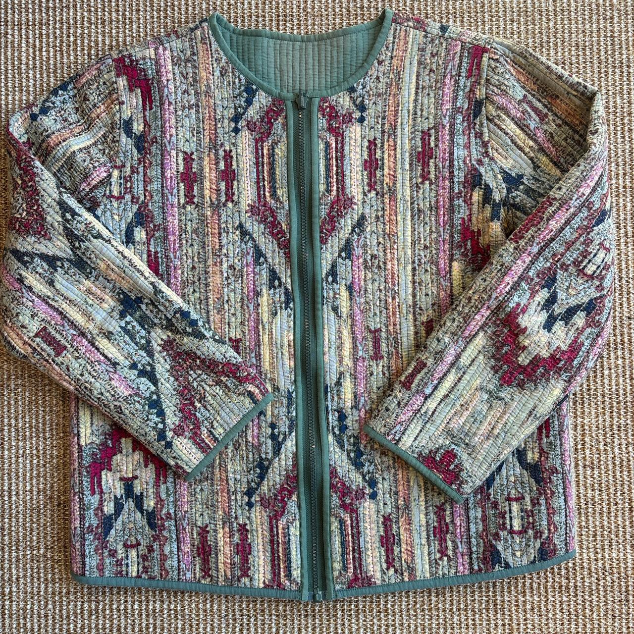 Women's Jacket - Multi - M – Printed patchwork qu… - image 5