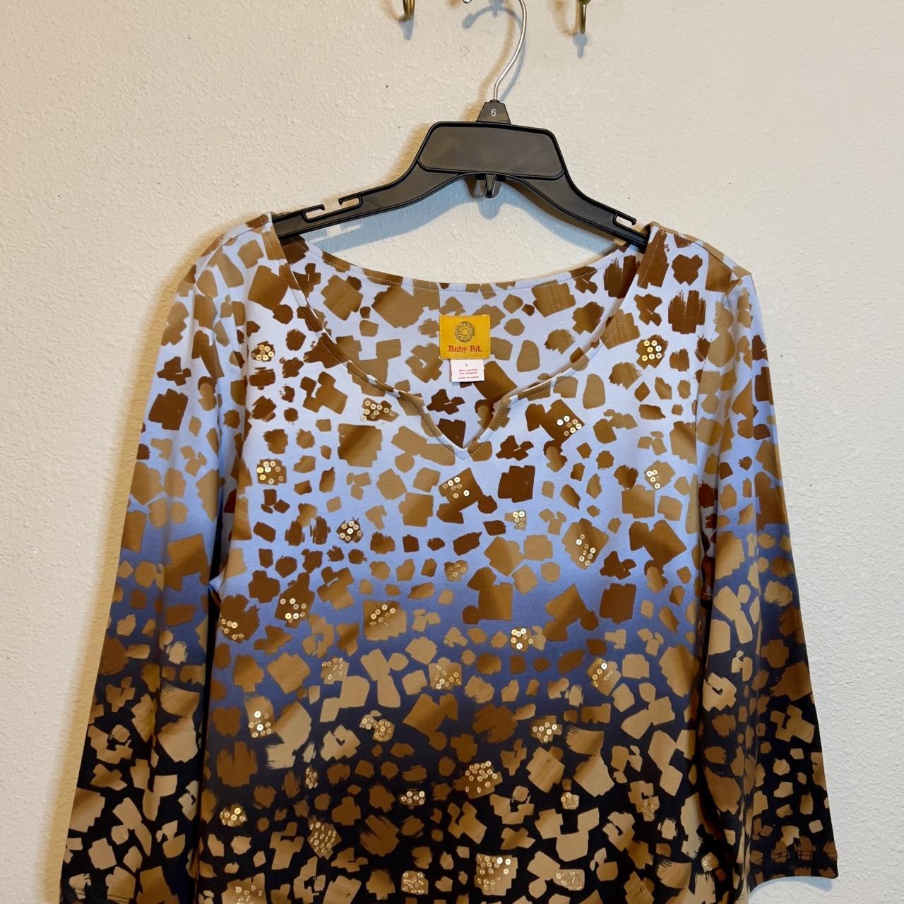 Ruby Rd. Women's Blouse - Multi/Brown - L – Ruby … - image 1