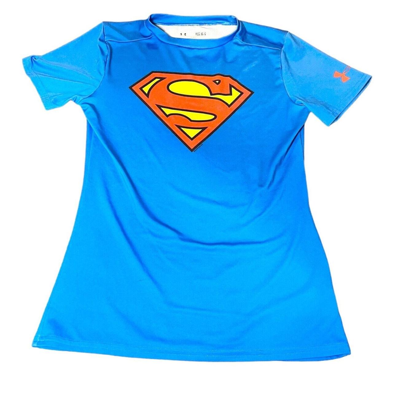 Boys under armour superman shirt online