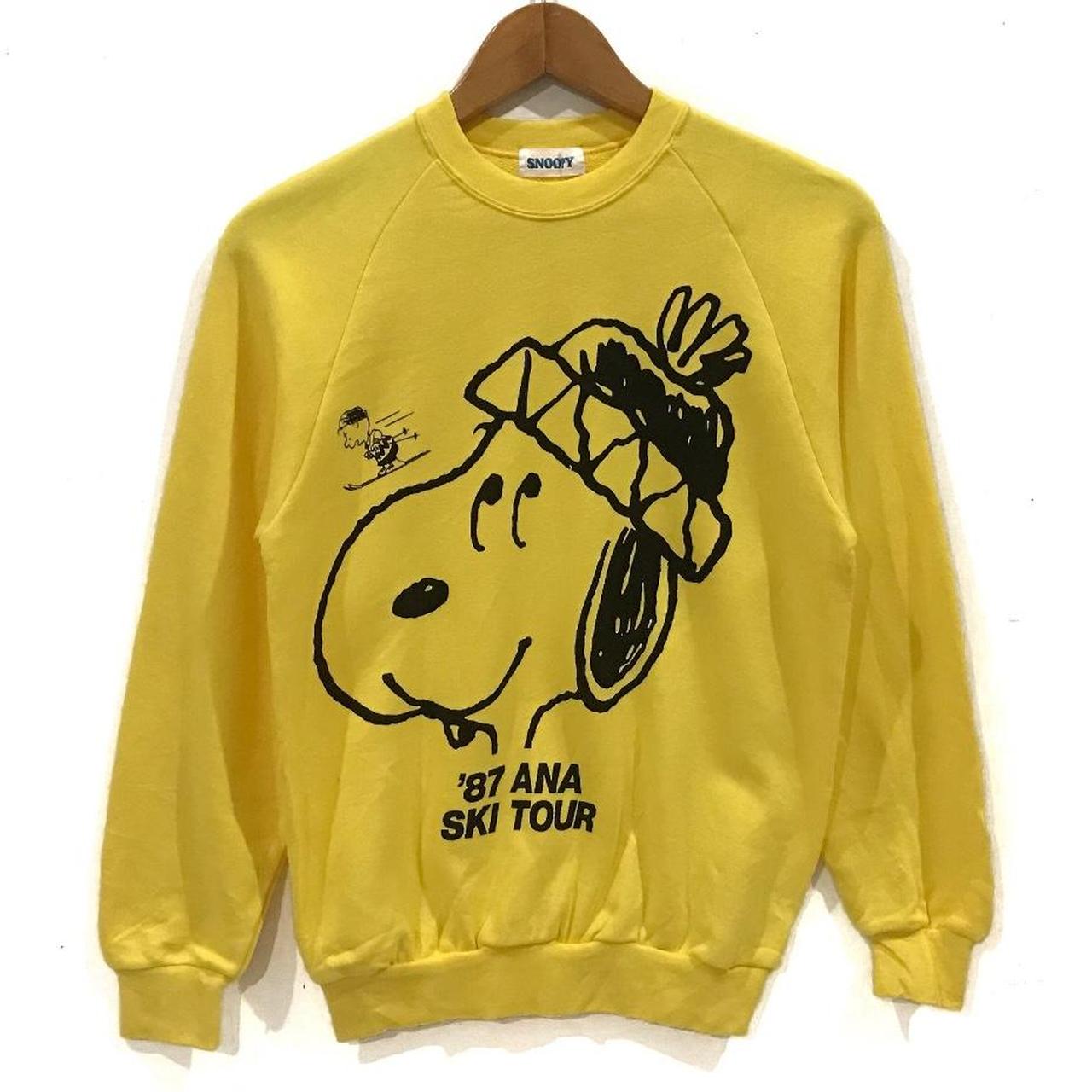 【値下げ❗️】新品・未使用　ＡＮＡ ＳＫＩ✕スヌーピー　ＣＡエプロン Rare vintage Snoopy dog peanuts '87 ana ski tour big | Depop