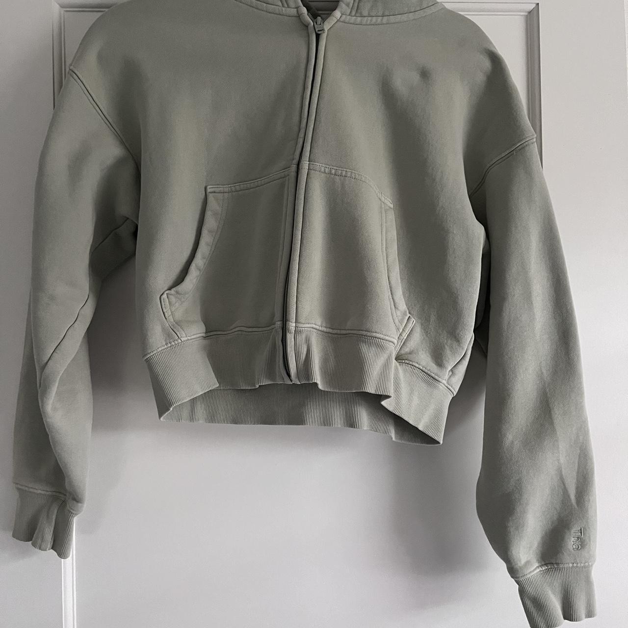 Aritzia TNA Cozy AF cropped zip up hoodie