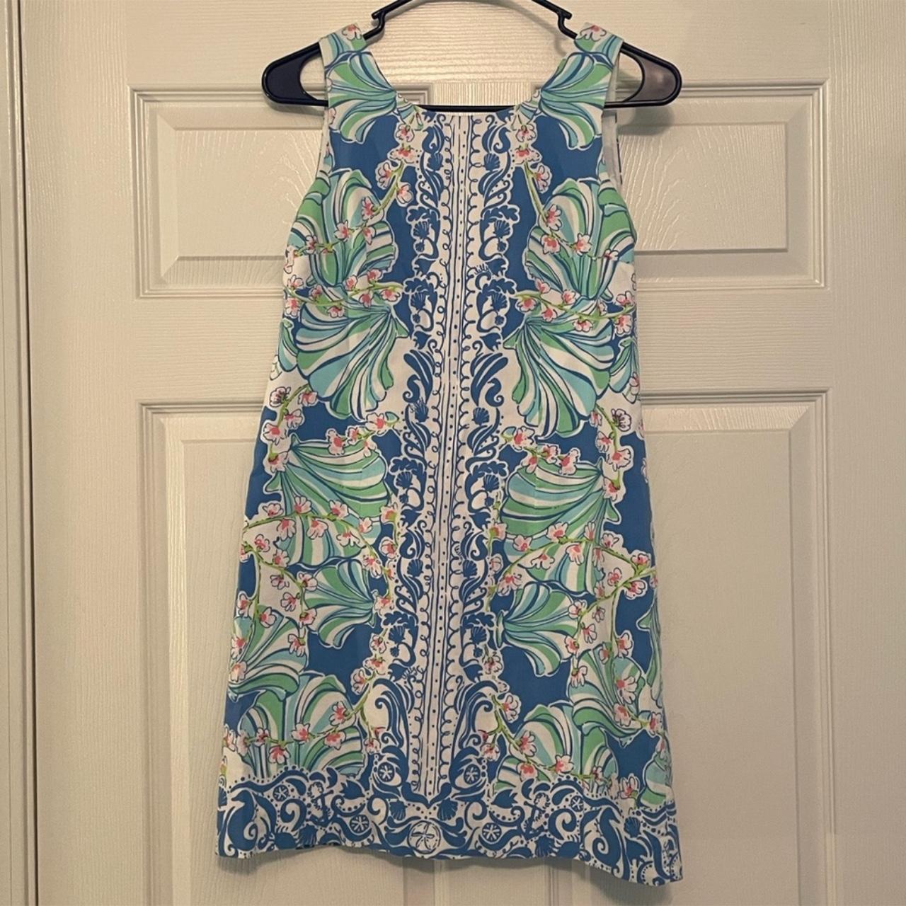 NWOT Lilly Pulitzer Cathy shift bay blue dress. Depop