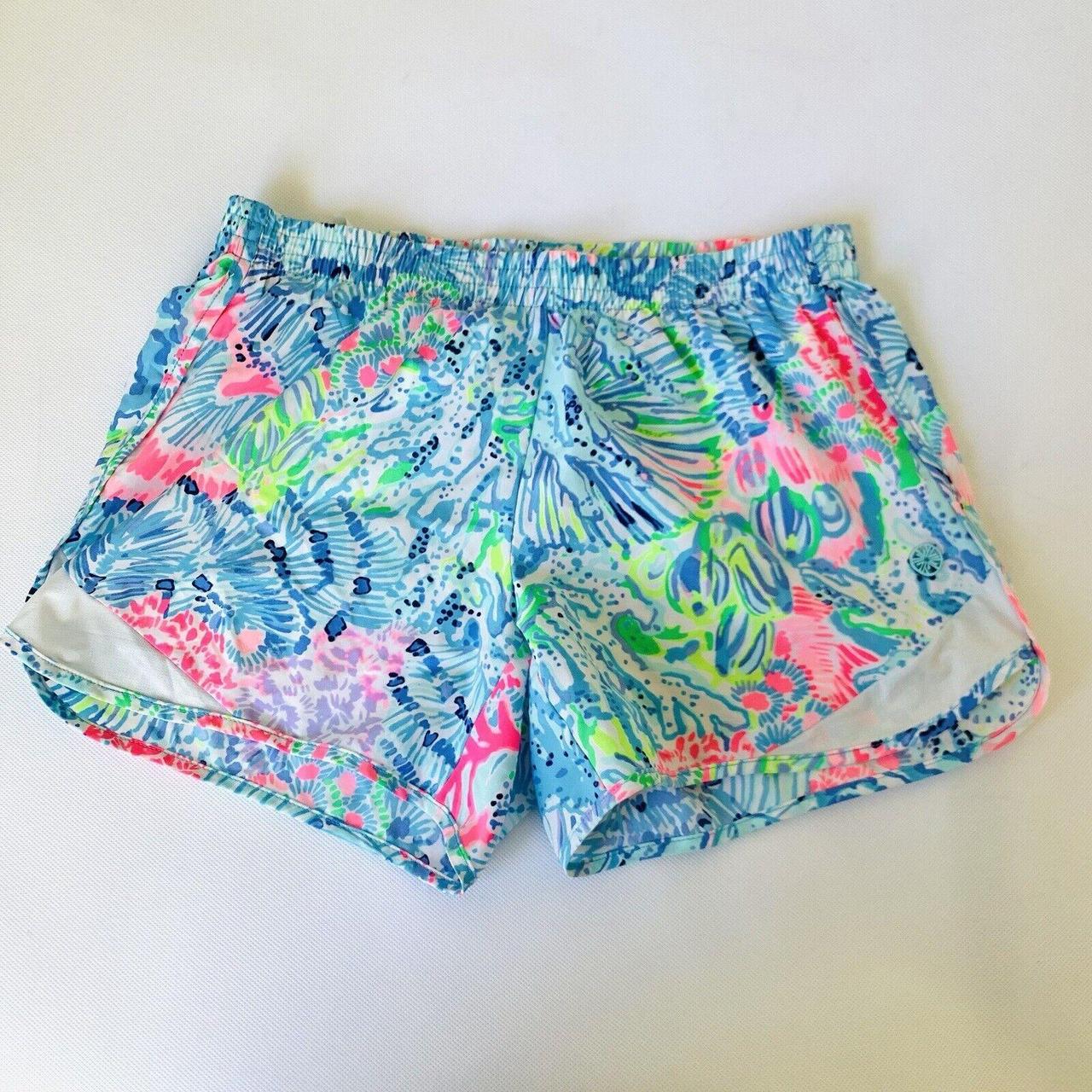 Lilly Pulitzer Luxletic Shorts Women XXS PInk Blue