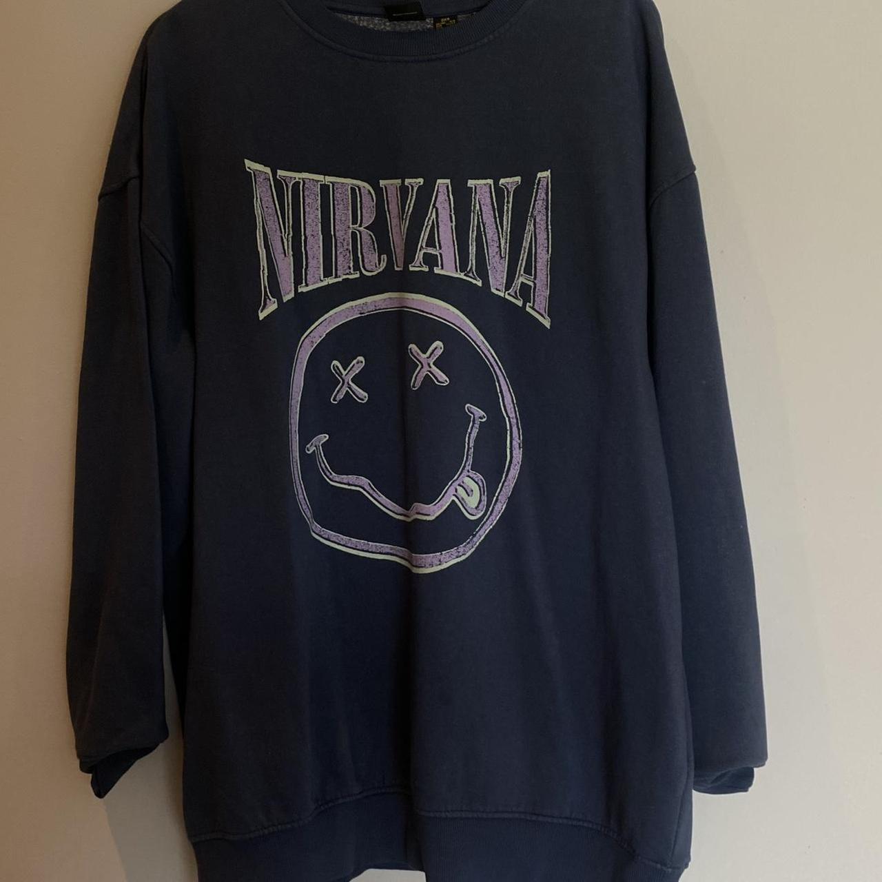 Nirvana women's sweater, worn once, is oversized Depop