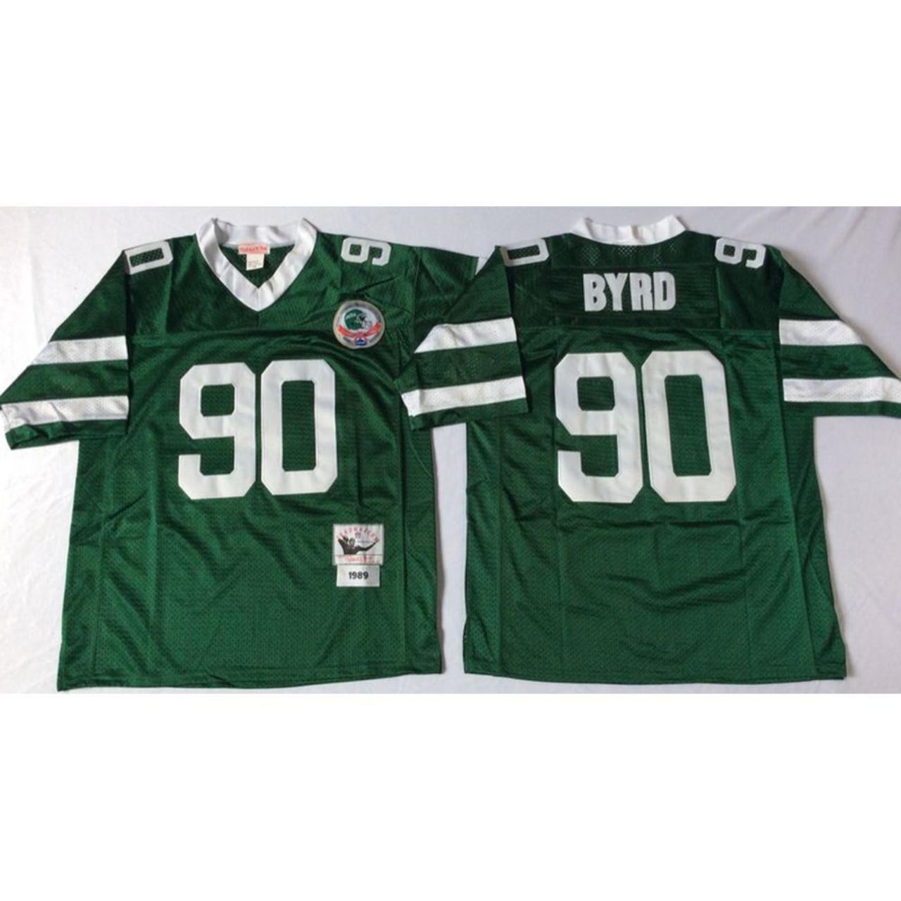 New York Jets Dennis Byrd Green Jersey Depop