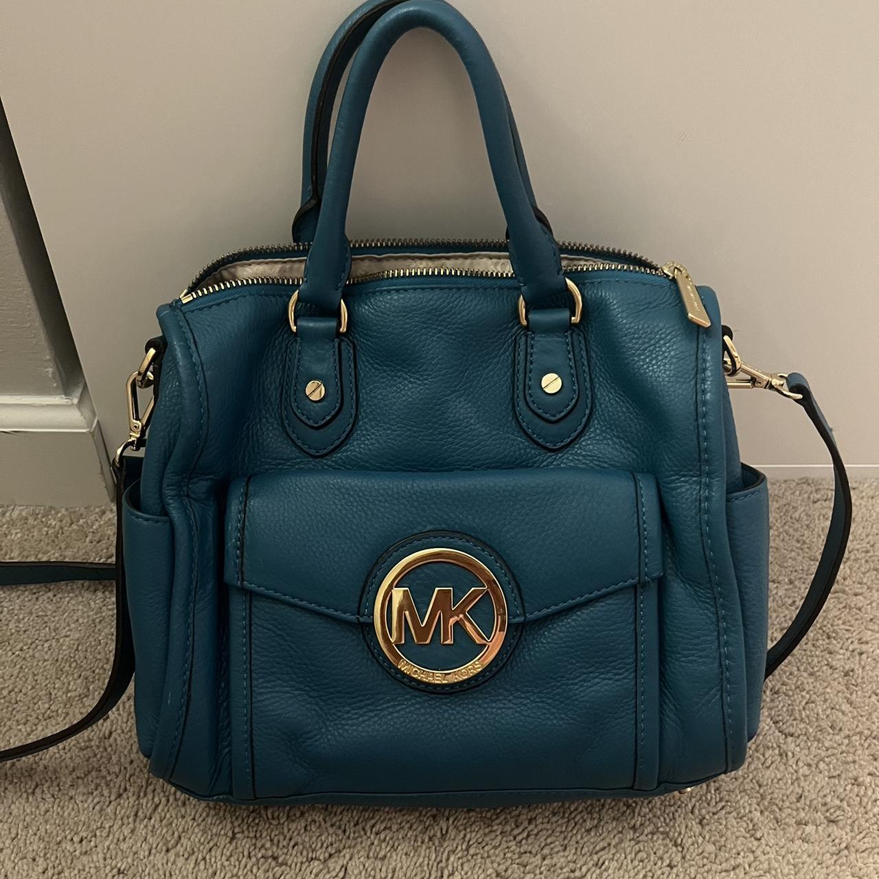 Michael kors teal leather purse best sale