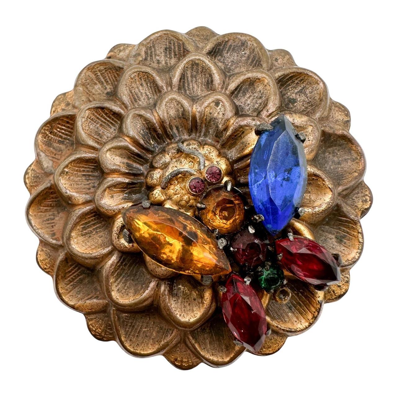 Source Unknown Women's Brooch - Gold/Multi – Gold… - image 1