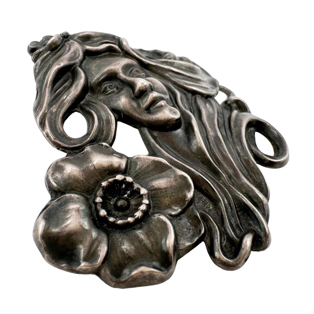 Source Unknown Women's Brooch - Silver/Grey – Ant… - image 4