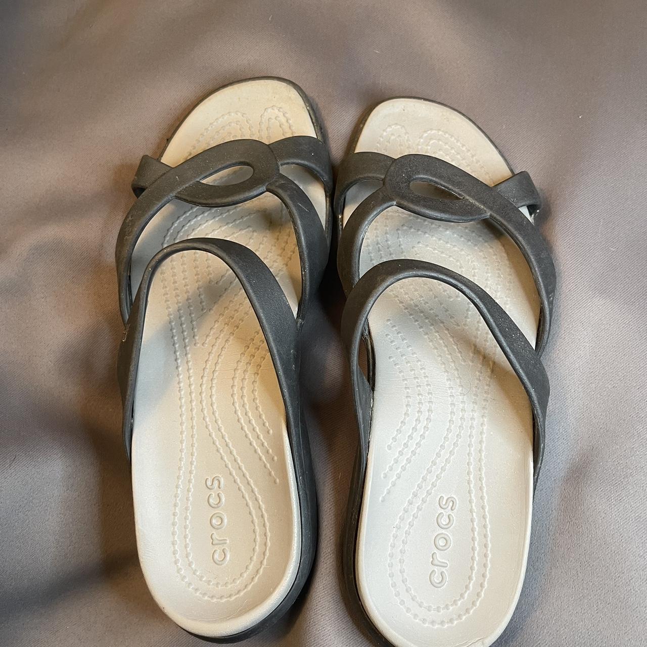 CROCS Meleen Twist Slip On Slide Sandels Size Women. Depop