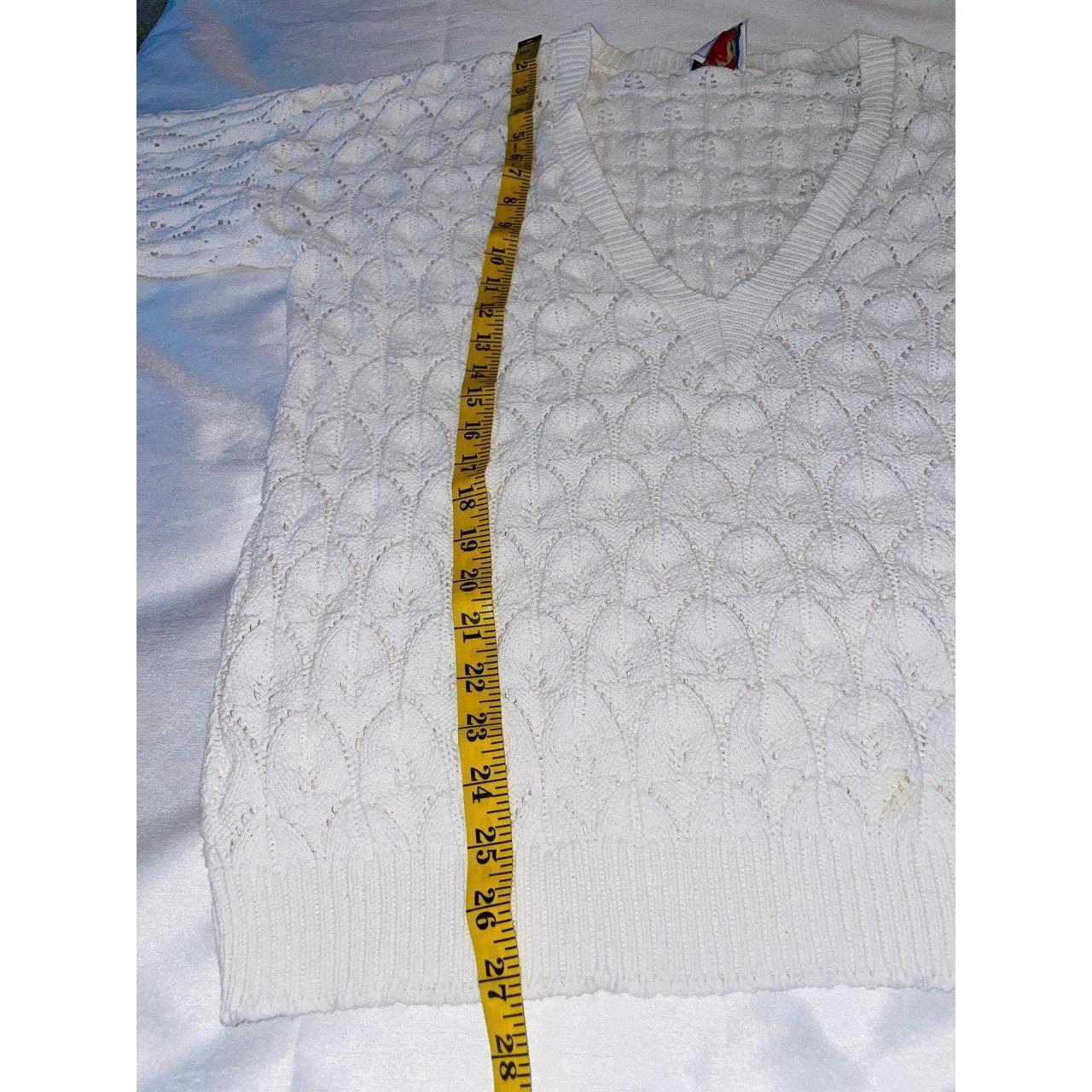 Source Unknown Women's Sweater - White - L – Vint… - image 7
