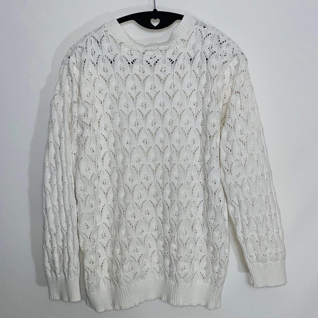 Source Unknown Women's Sweater - White - L – Vint… - image 3