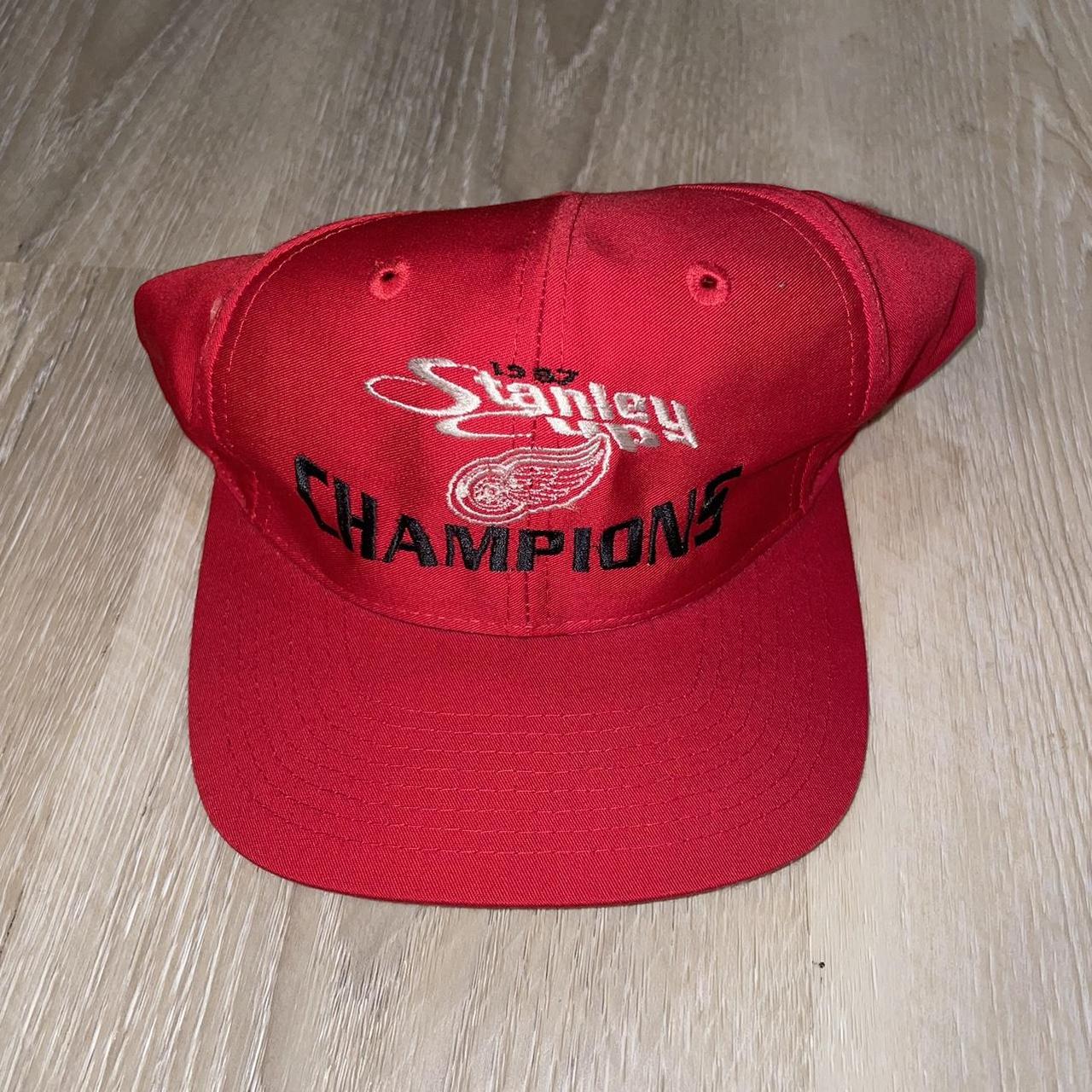 Vintage 1997 Detroit red wings hat. Stanley cup... - Depop