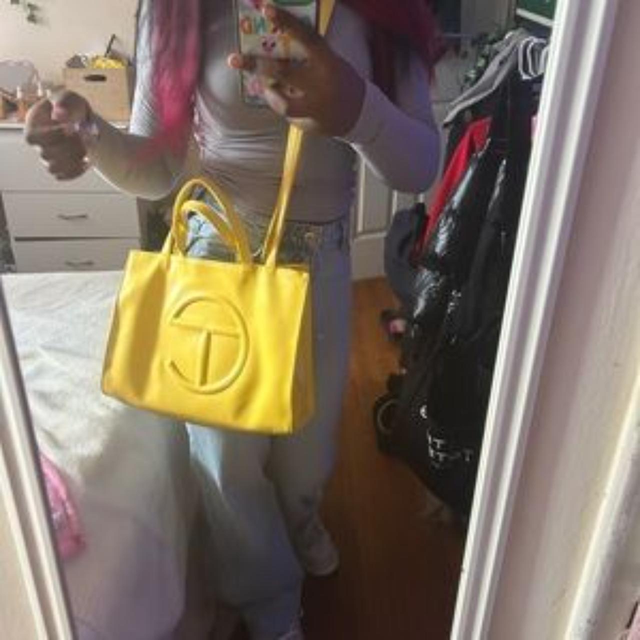 Selling the medium yellow telfar Trendy bag in | Depop