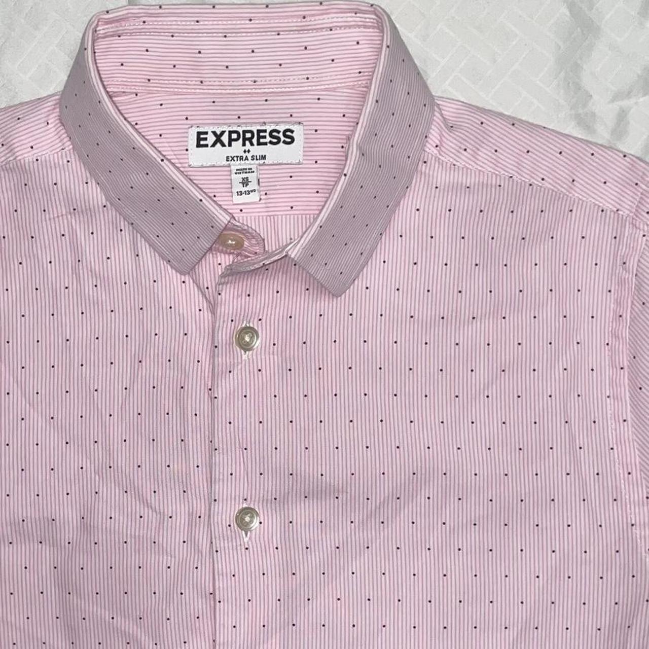 Express Men s Dress Shirt Pink Slim Button Up. Depop