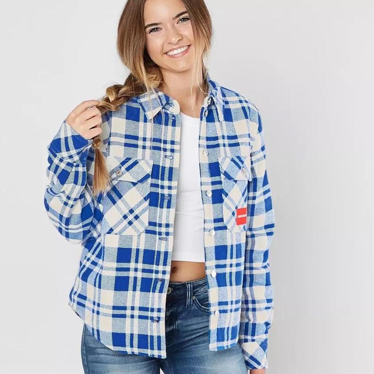 Buy Calvin Klein Plaid Sherpa Colorblock Pocket Jacket