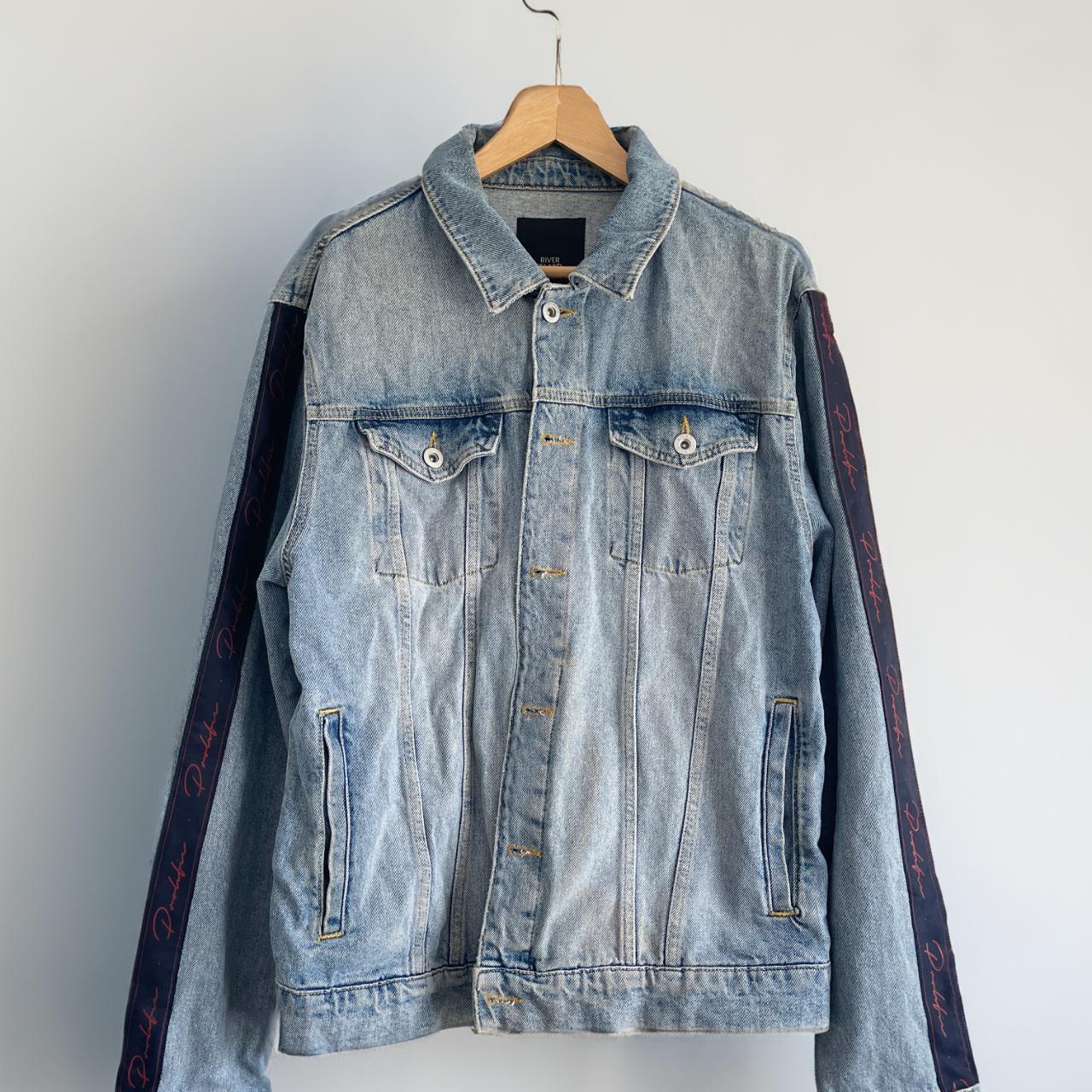 River Island X Prolific Mens Large Denim Jacket - Depop