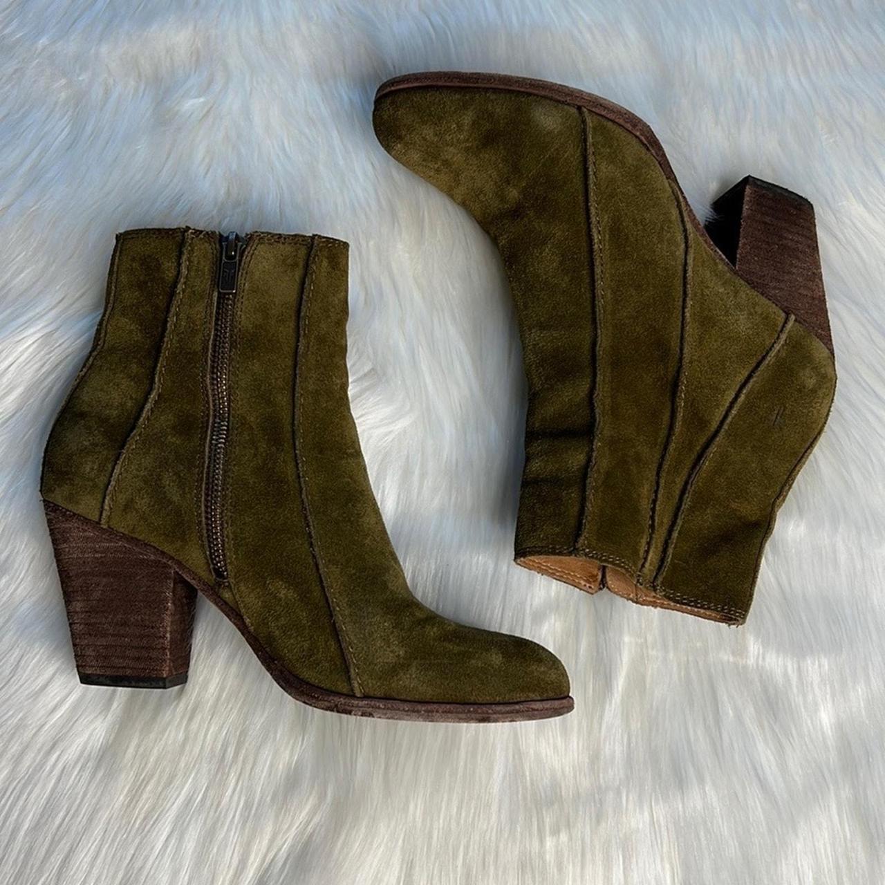 Frye green suede boots online