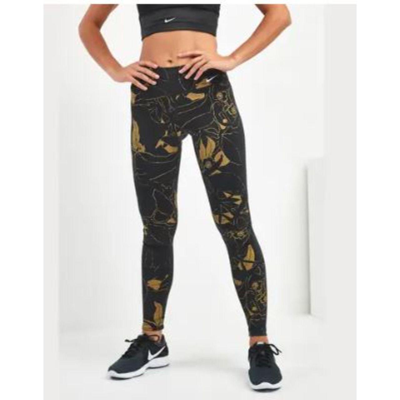 Black and yellow nike leggings best sale