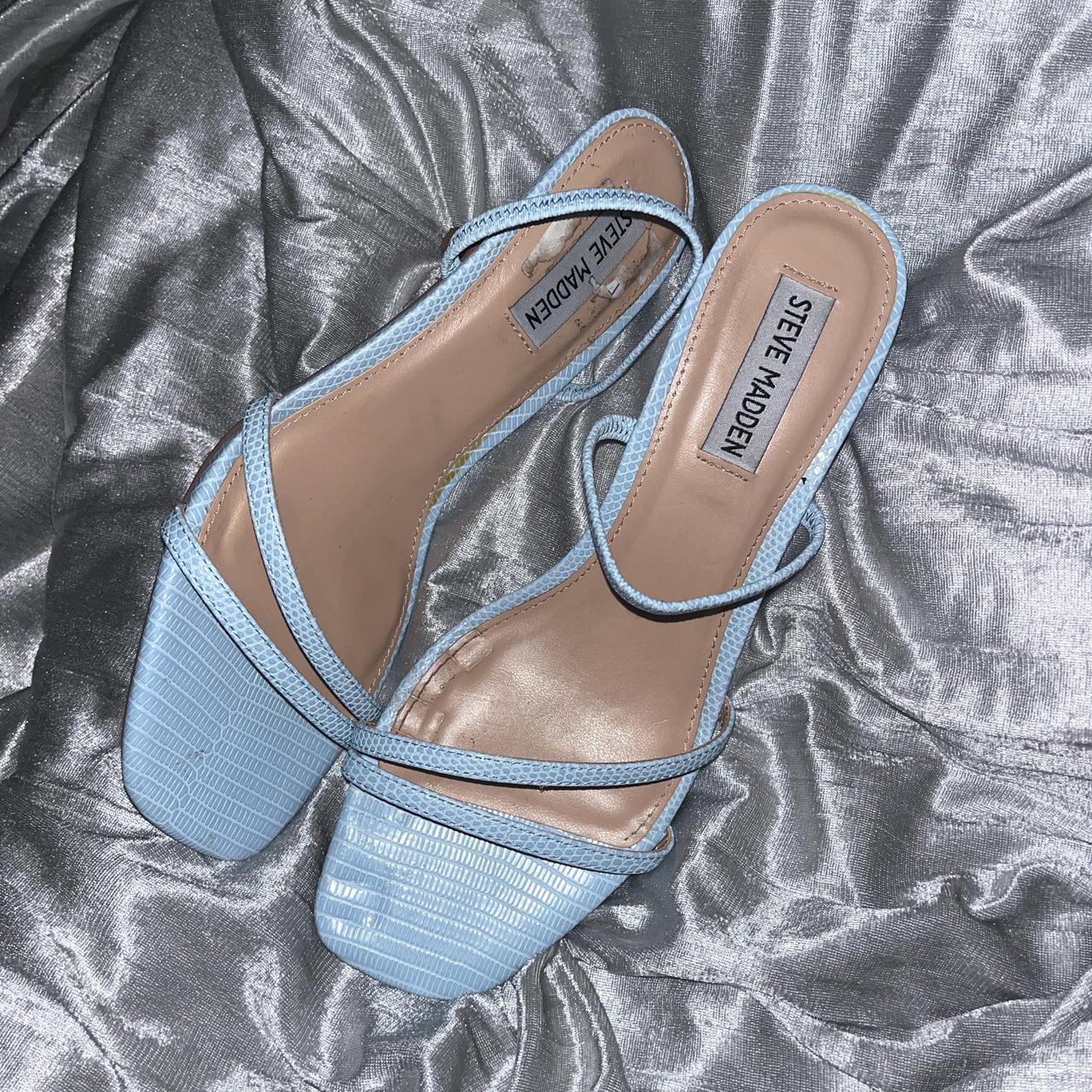 Steve Madden, light blue kitten heels - Depop